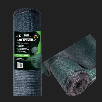 SIATKA CIENIUJĄCA NA OGRODZENIE 1,5x5m 160g/m2 95% CIEMNA ZIELEŃ