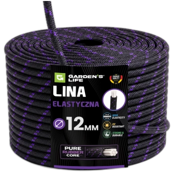 Lina elastyczna expander 12mm 10-50m , guma w oplocie linka PREMIUM