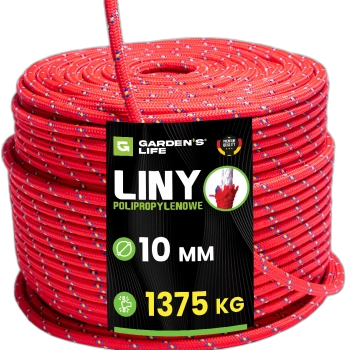 Lina polipropylenowa 10mm 20-200m , 1375 kg, MOCNA linka sznur PREMIUM