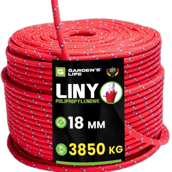 Lina polipropylenowa 18mm 10-100m , 3950 kg, MOCNA linka sznur PREMIUM