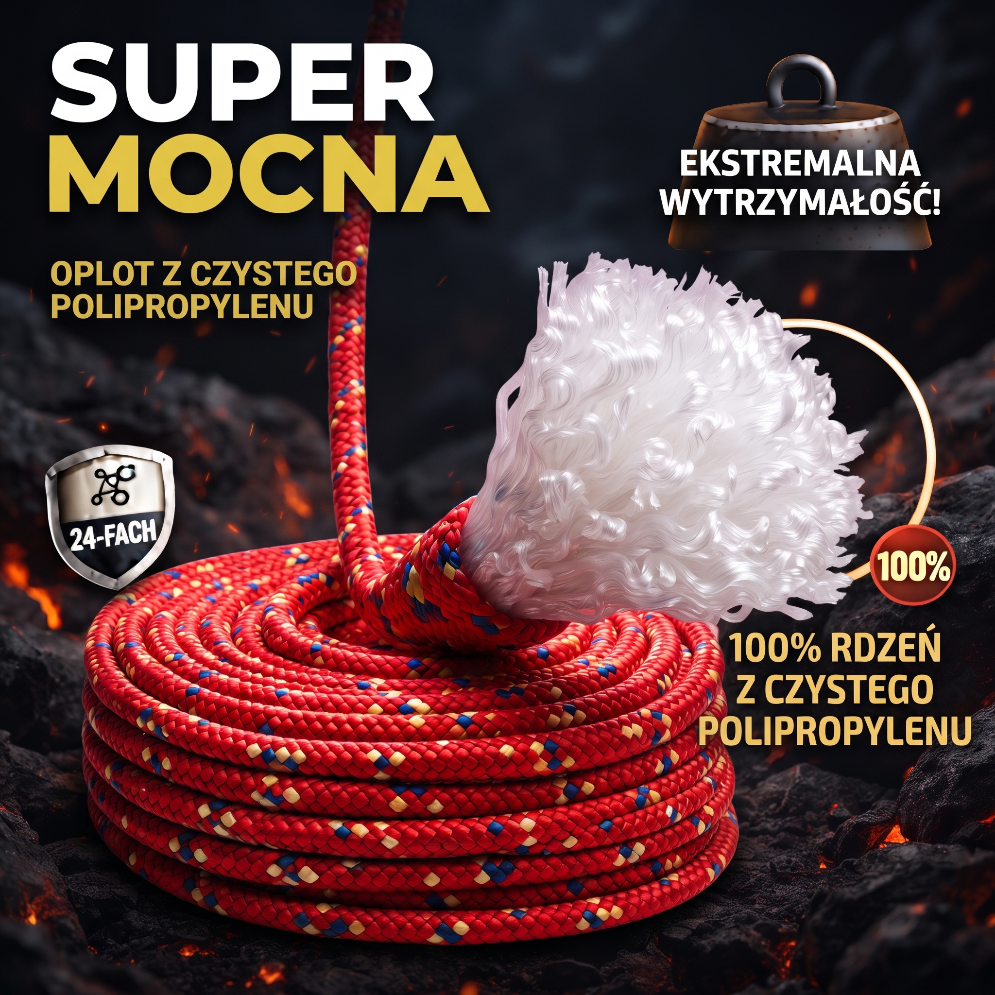 Konstrukcja liny z rdzeniem