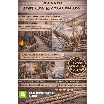 Lina sizalowa 6mm 20-100m , naturalny sznur drapak PREMIUM